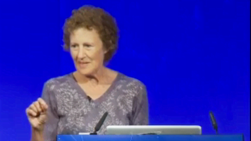 photo of Barbara Liskov giving the talk 'The Power of Abstraction'